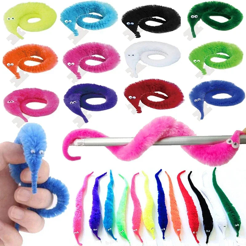 Wiggly Twisty Magic Worm Toy with Invisible String