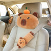 Capybara Plush Car Neck Pillow with Tissue Holder