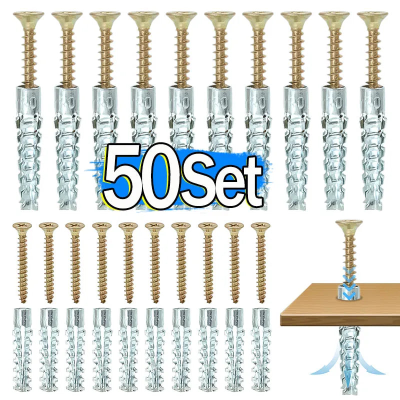 Heavy-Duty Serrated Expansion Screws with Anchor Tubes