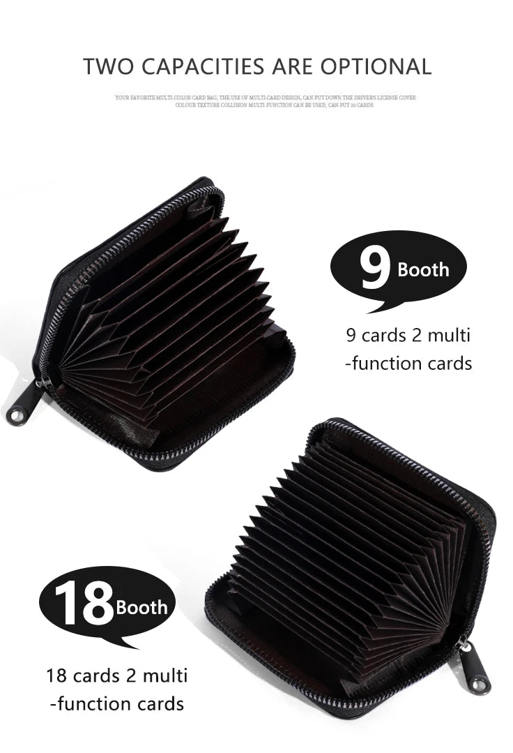 PU Leather Card Holder Wallet with 20 Card Slots