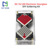 DC 5V LED Electronic Hourglass DIY Soldering Kit featuring two checkered LED matrices on a circuit board