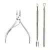 Stainless Steel Cuticle Nipper & Pusher Set for Precision Nail Care