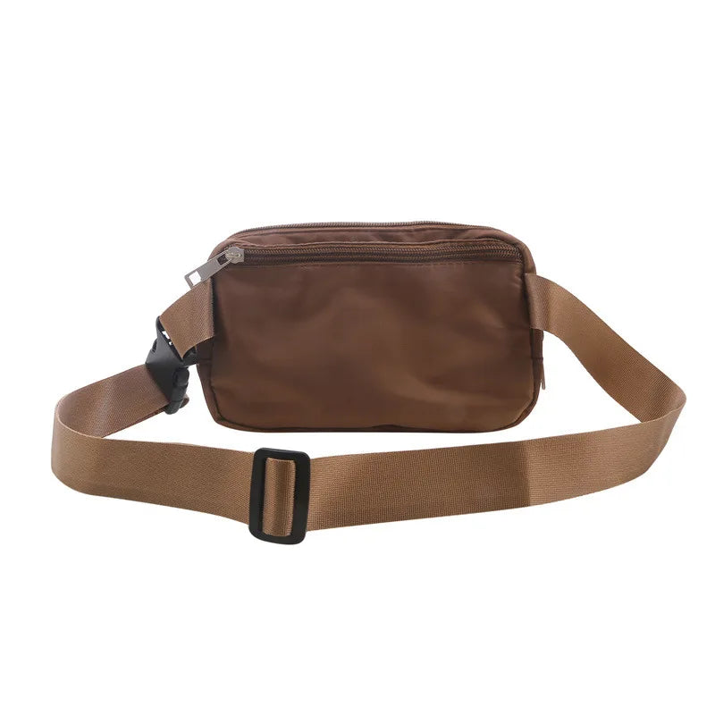 Versatile Nylon Waist Pack with Zippered Pockets
