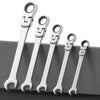Ratcheting Spanner Set with Flexible Head – 72-Tooth Design