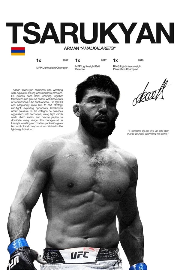 Martial Arts Legend Canvas Wall Art – Inspirational MMA Fighter Poster for Gym & Home