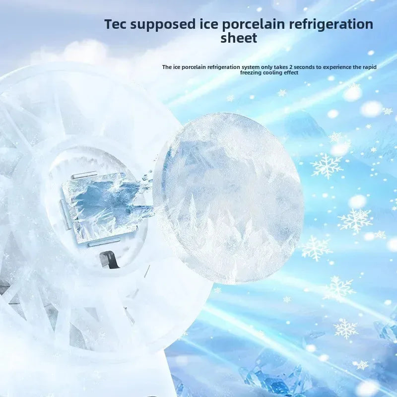 Ventilador Portátil de Mano con Paquete de Hielo
