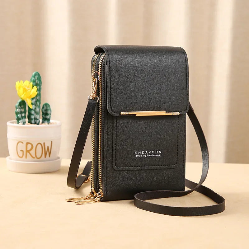 Women's Crossbody Wallet Bag with Touchscreen Phone Pocket