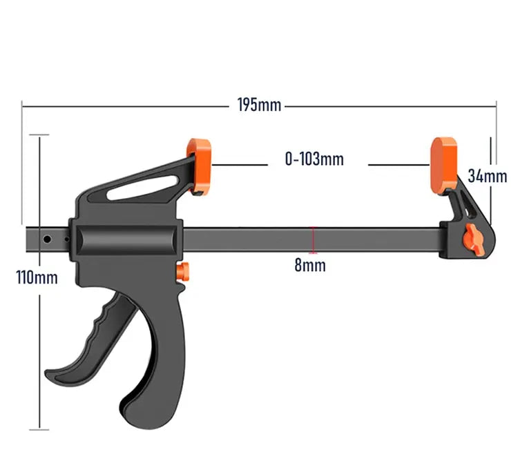 4-Inch Quick-Release Woodworking Bar Clamps (Set of 2 or 5)