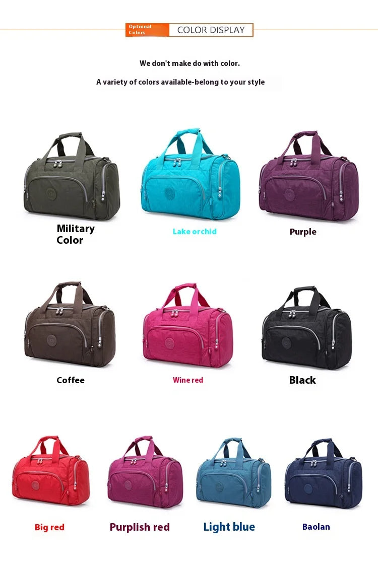 Lightweight Nylon Travel Duffle Bag for Women