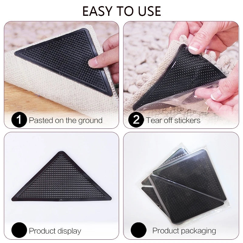 Antideslizantes Triangulares Reutilizables - Almohadillas Anti-Enrollado