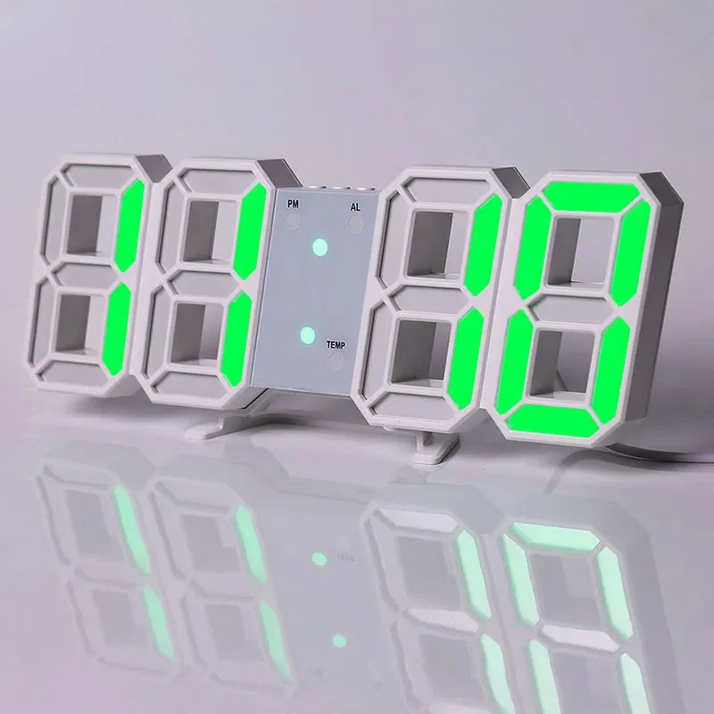 3D LED Digital Alarm Clock with Calendar and Temperature Display