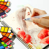 Faltbares Aquarell-Set für unterwegs mit Fächerpinsel