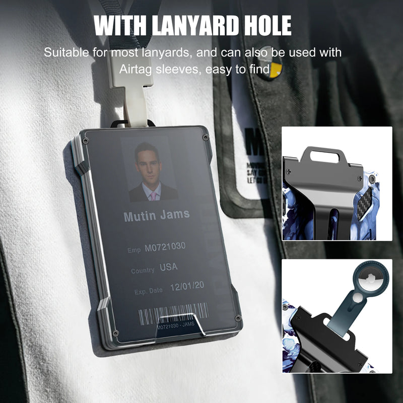 Slim Aluminum RFID Wallet with Money Clip
