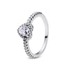 Sterling Silver Heart Ring with Cubic Zirconia