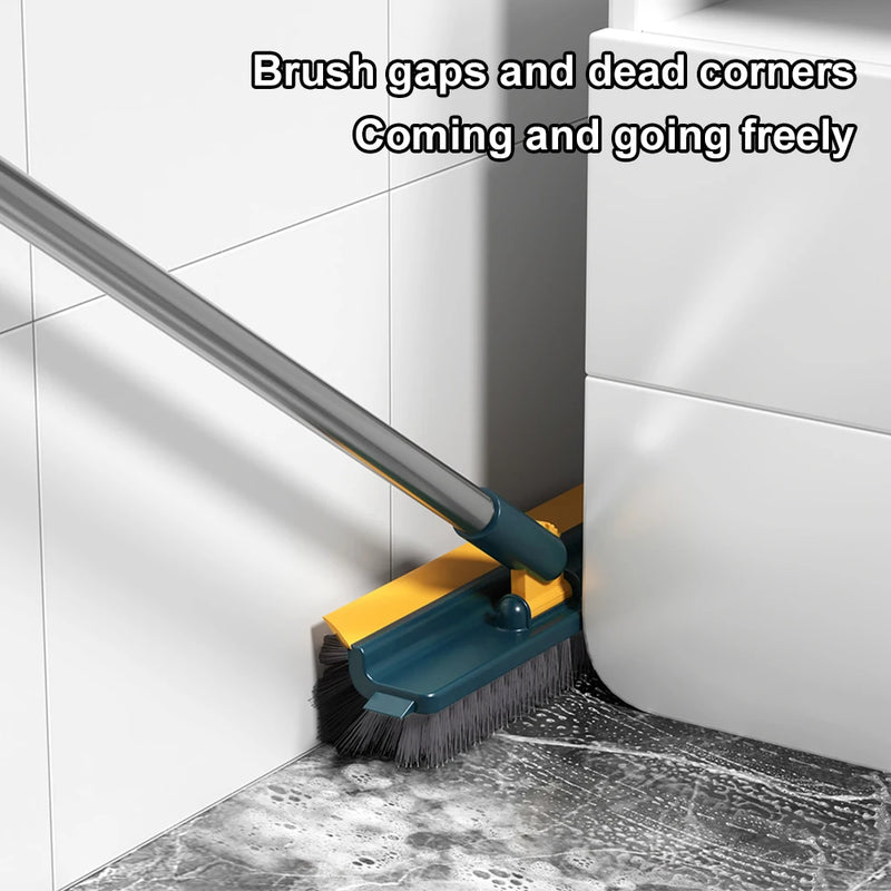 3-in-1 Floor Scrub Brush with 180° Rotating Long Handle