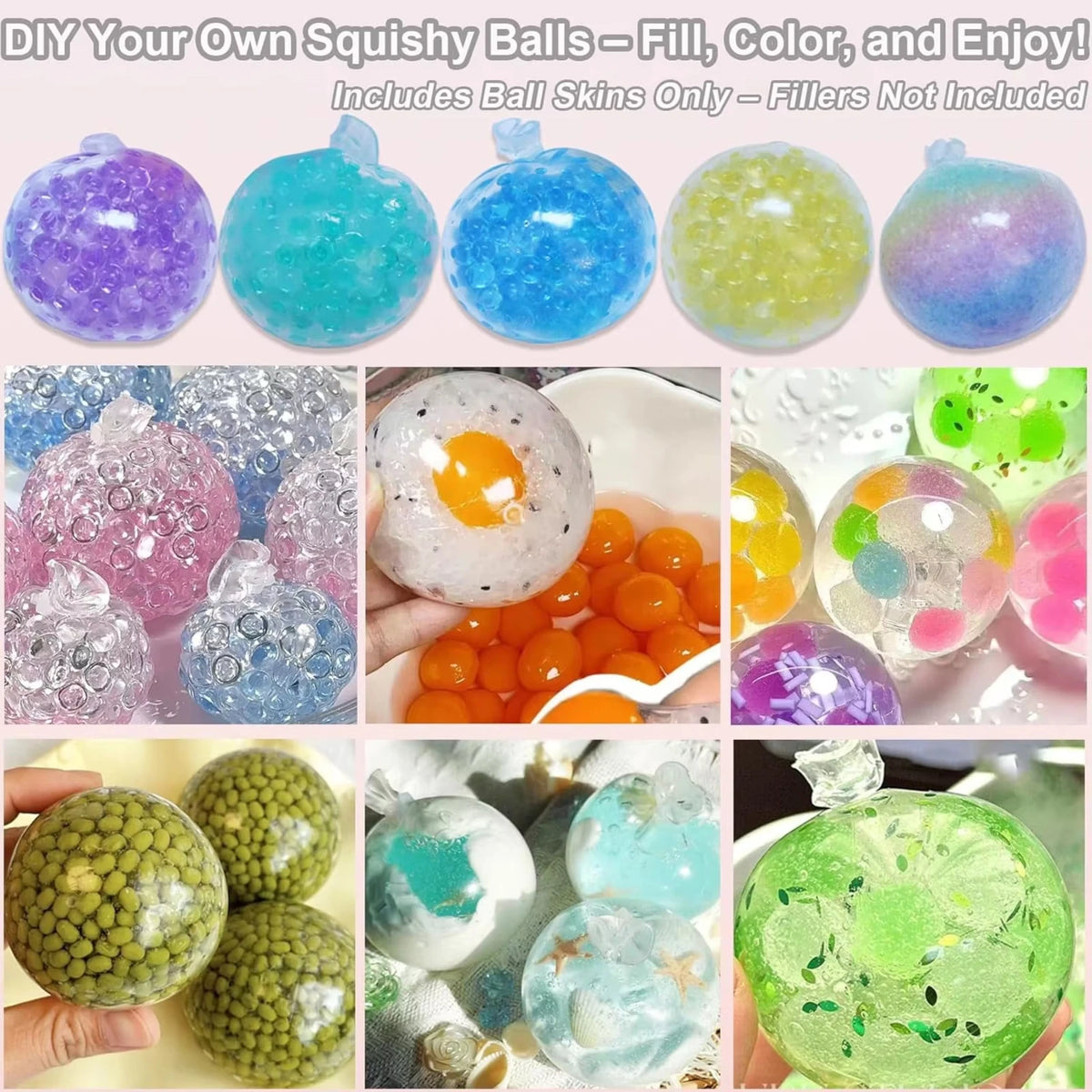 DIY Stress Ball Making Kit with Soft TPR Blanks