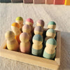 Rainbow Stacking Blocks & Peg Dolls Set – Natural Wooden Toy