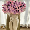 Hand Knitted Rose Bouquet Throw Blanket