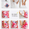 Step-by-step guide showing how to install a personalized photo throw pillow cover with double-sided print