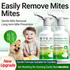 Gardenia Mite Removal spray bottle and a dog demonstrating mite removal for long-term prevention