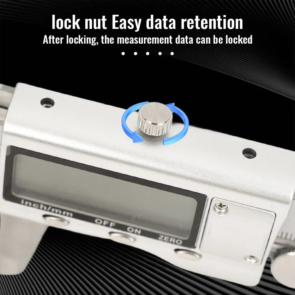 Stainless Steel Digital Caliper with Large LCD Display
