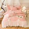 Princess Chiffon Duvet Cover with Romantic Ruffles