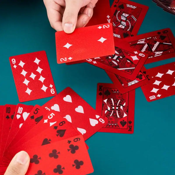 Waterproof Red Playing Cards for Poker & Parties