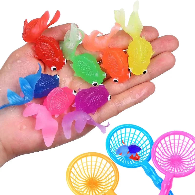 Adorable Kawaii Floating Goldfish Bath Toys - Set of 10