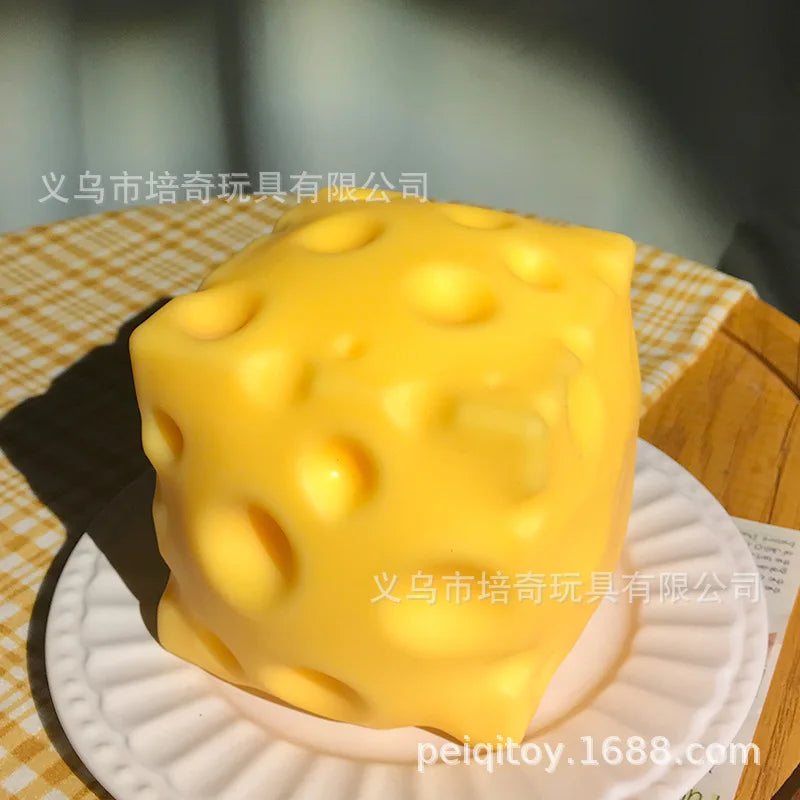 Large Cheese Block Squishy Toy