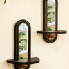 Arched Wall Shelf with Mirror — Modern Geometric Design