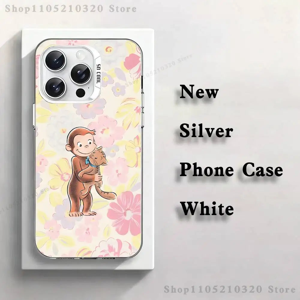 Coque de téléphone avec design de singe mignon pour iPhone