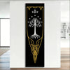 Gondor Flag Tapestry – Black & Gold Medieval Wall Hanging