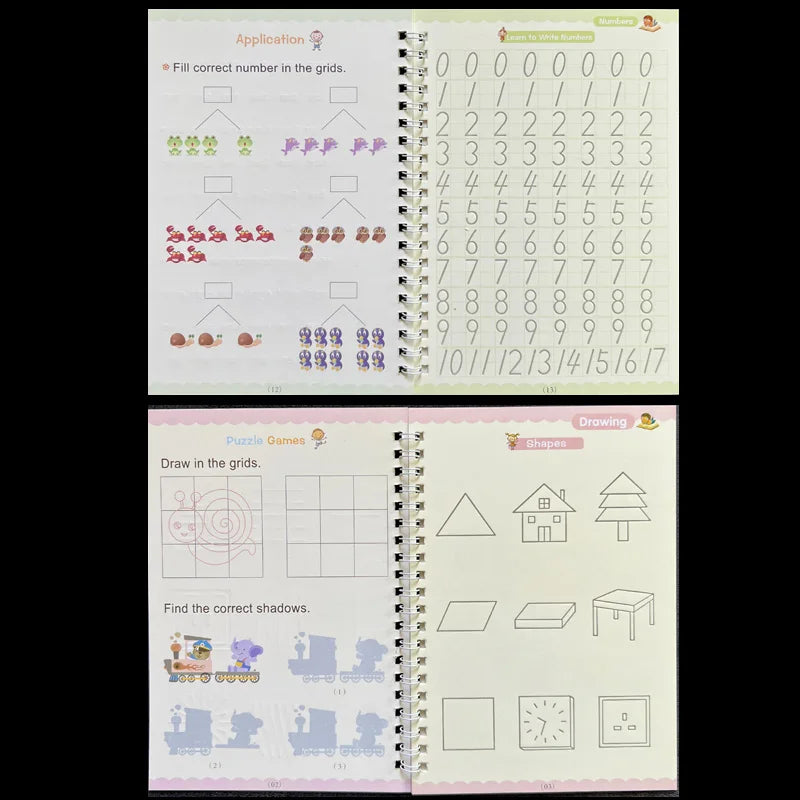 Magic Reusable Handwriting Practice Books for Kids