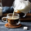 Double-Walled Glass Coffee Cup with Handle