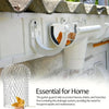 White aluminum gutter guards protecting leaves and debris on a roof edge.