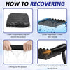 Instructions for recovering pyramid acoustic foam panels by soaking, wringing, and drying.