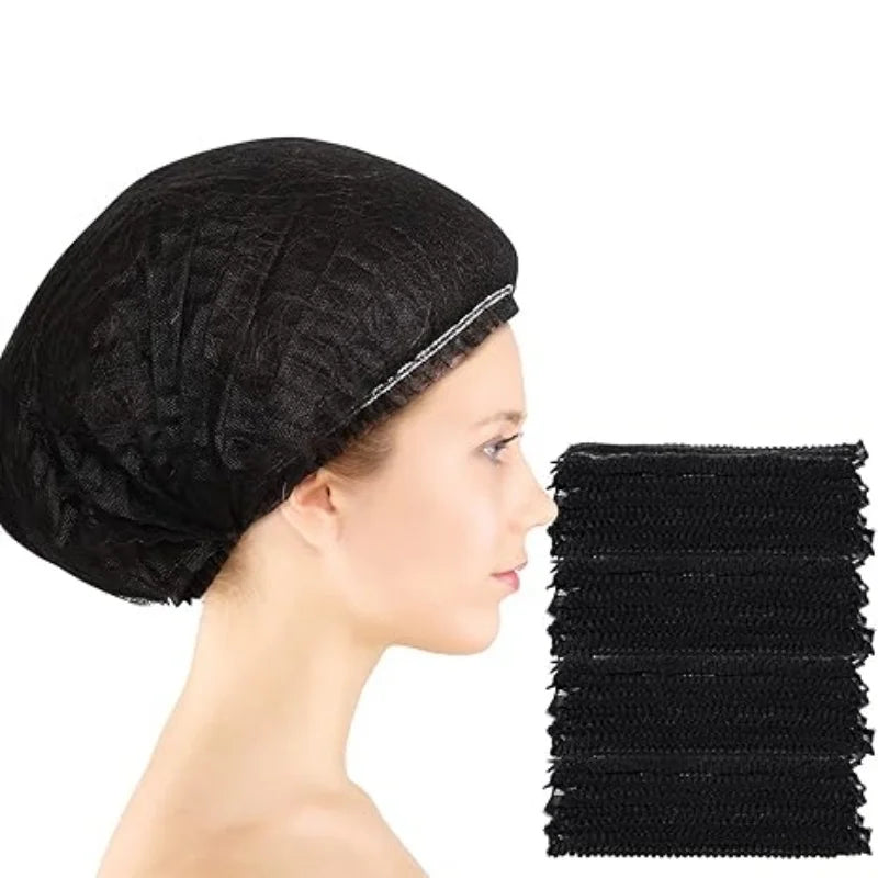 Disposable Bouffant Hair Caps (100 Pack)