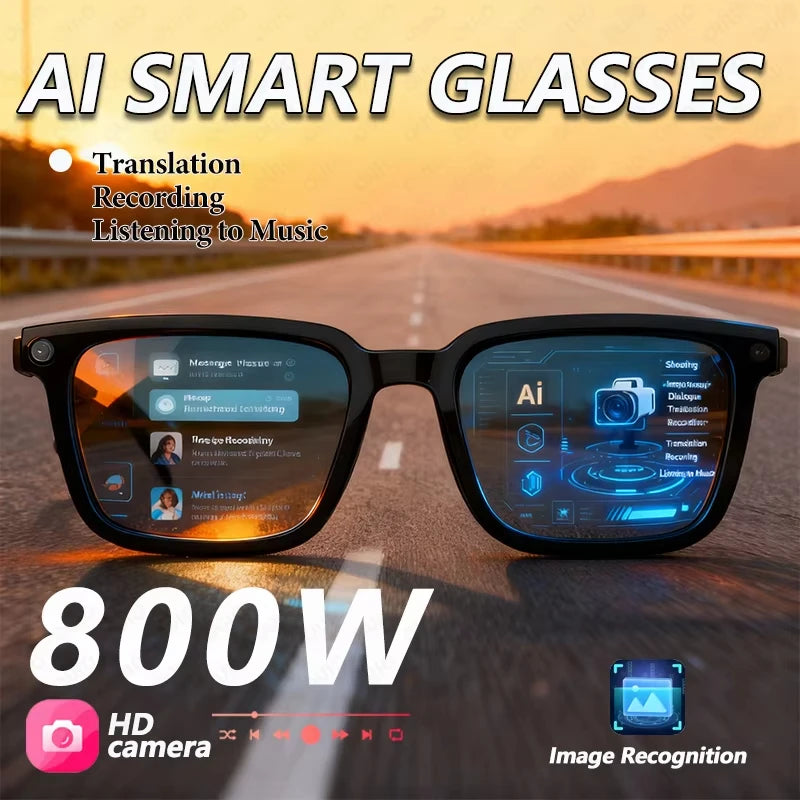 AI Translation Smart Glasses with 8MP Camera and 4K Video