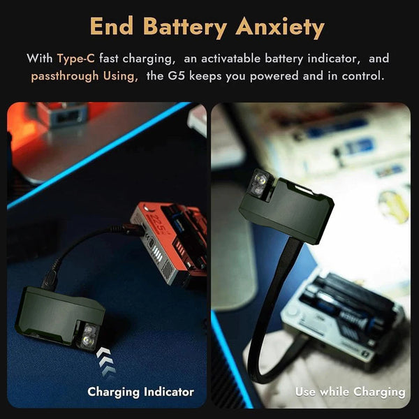 Lampe de poche EDC rechargeable et compacte à tête rotative