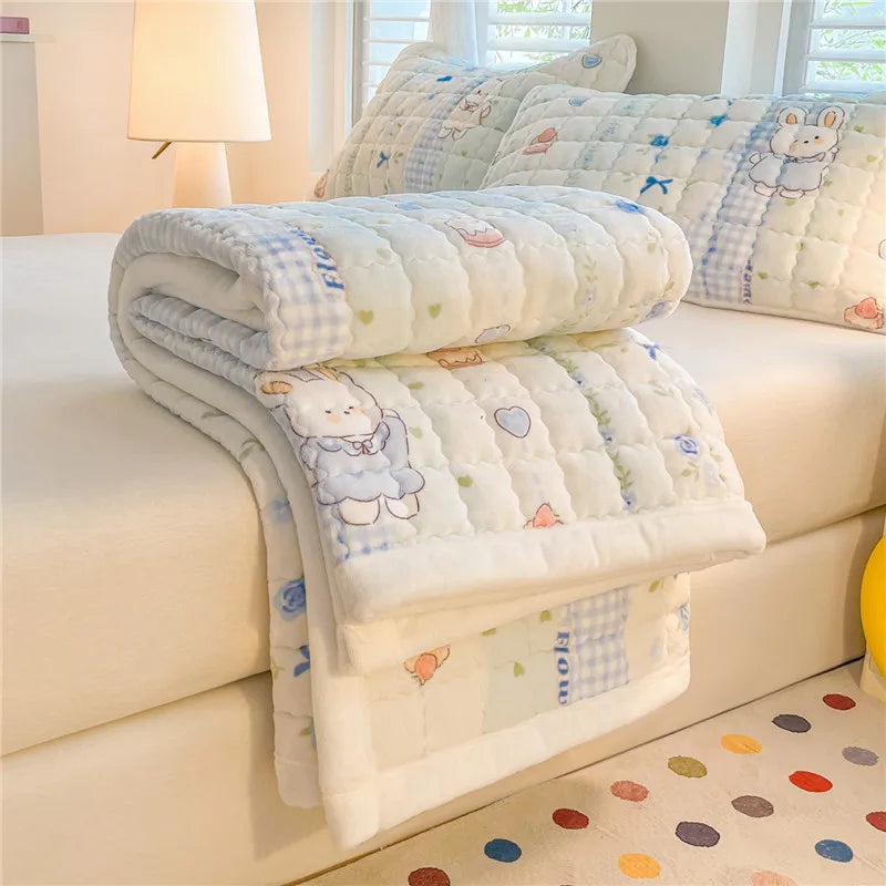 Quilted Velvet Mattress Topper