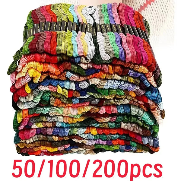 Multicolor Embroidery Floss Thread Assortment for Cross Stitch, Sewing & DIY Crafts