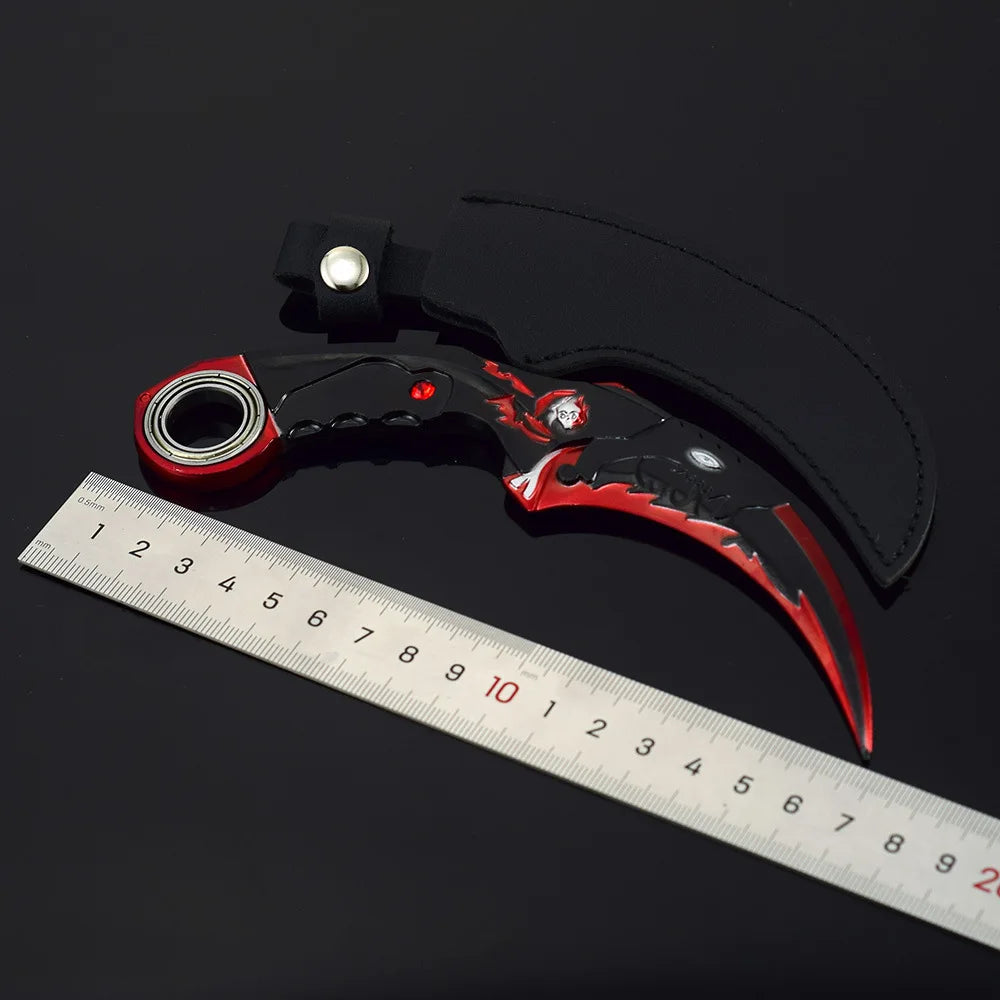 Blue Dragon Claw Folding Knife Model - 18cm Collectible Tactical Karambit