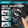 A set of black water pump pliers demonstrating quick adjustment features like push, move, and release.