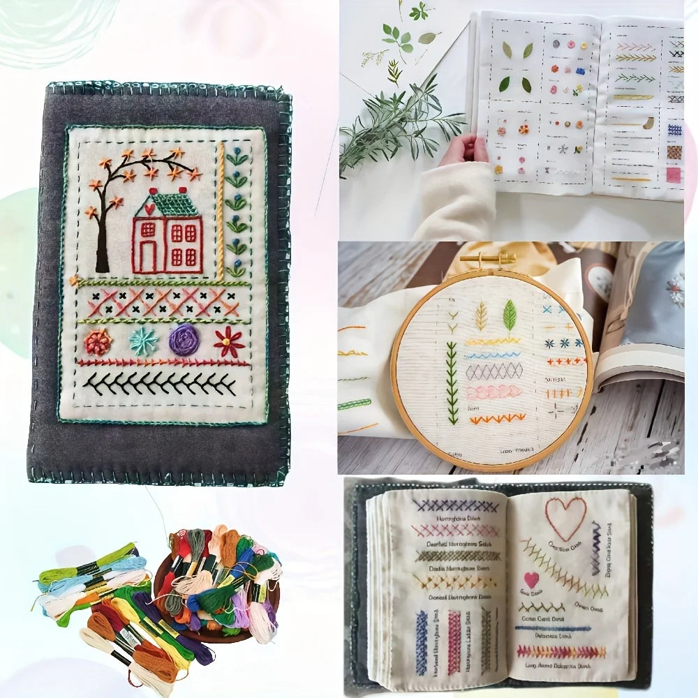 Stitch & Create: Embroidery Pattern Book for DIY Sewing Projects