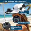 Solar-Powered Cooling Fan Hat with USB Charging