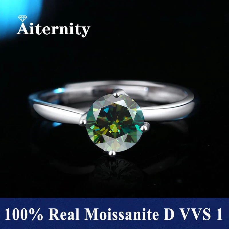 Adjustable Moissanite Ring with Tension Setting