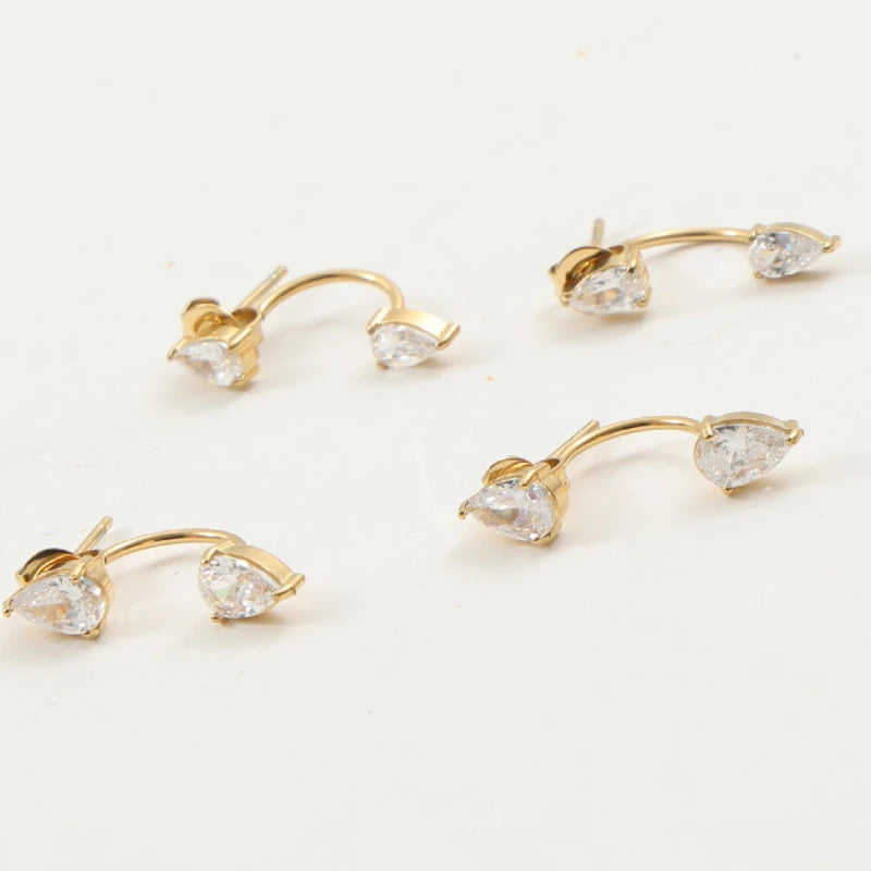 Pendientes Lágrima de Acero Inoxidable Delicados