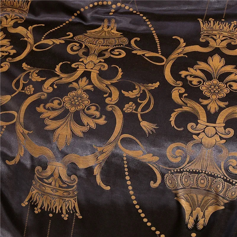 Silver Royal Luxury Duvet Cover Set with Pillowcases