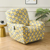 Printed Recliner Cover with Side Pocket — 4-Piece Set