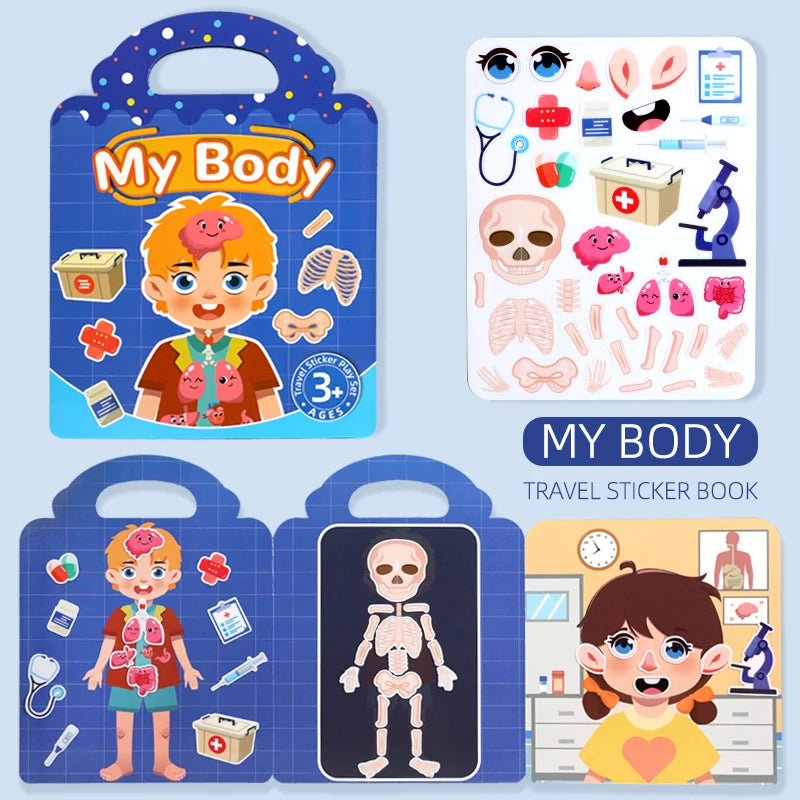 Reusable Jelly Sticker Book for Kids
